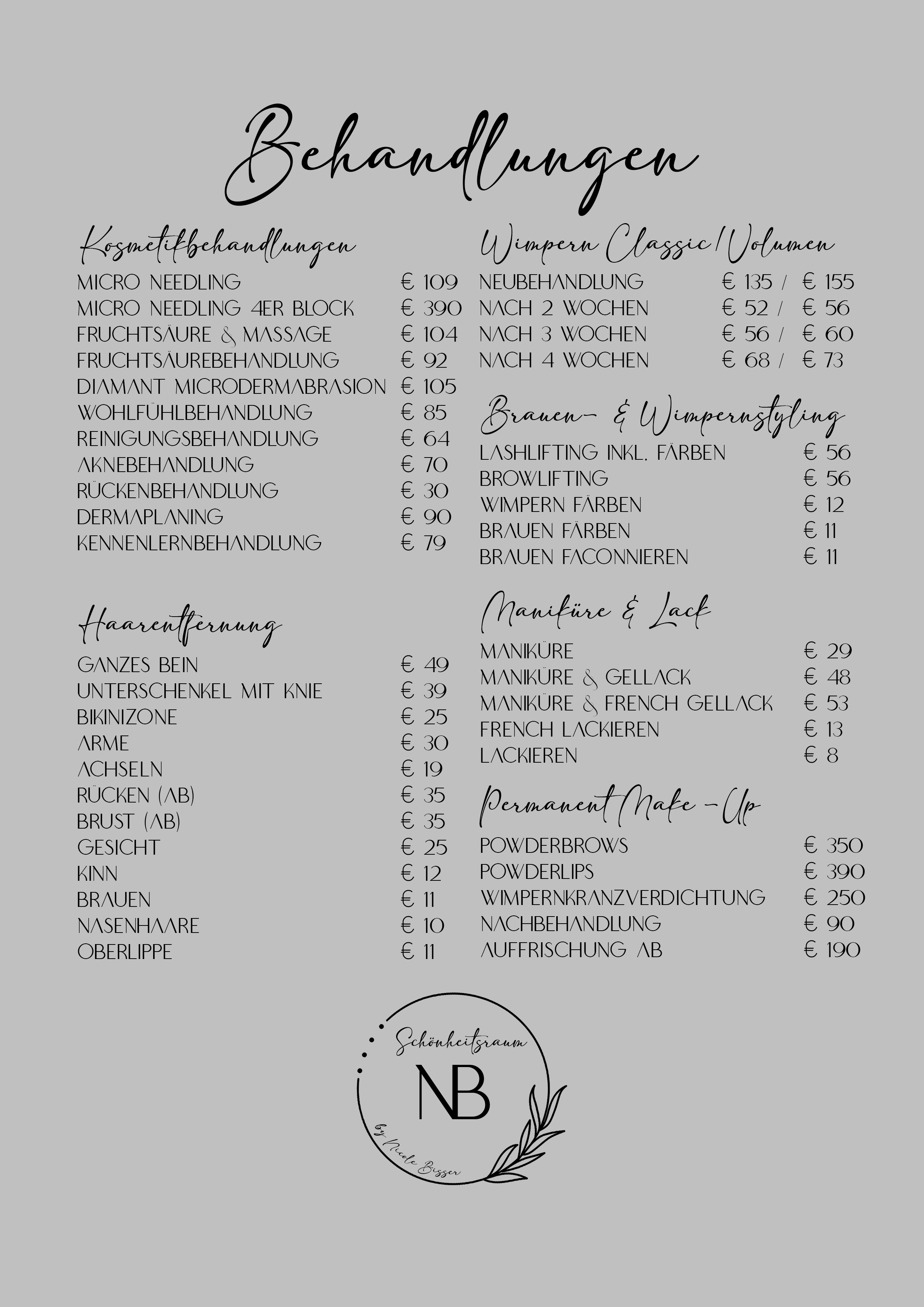 Preisliste